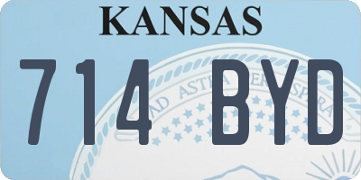 KS license plate 714BYD