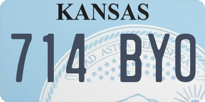 KS license plate 714BYO
