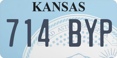 KS license plate 714BYP