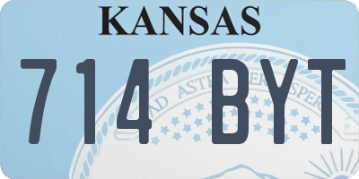 KS license plate 714BYT
