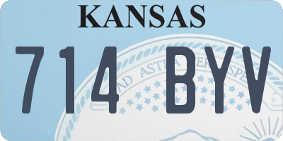 KS license plate 714BYV