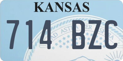 KS license plate 714BZC