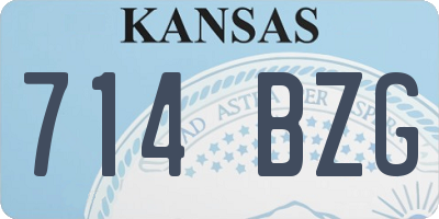 KS license plate 714BZG