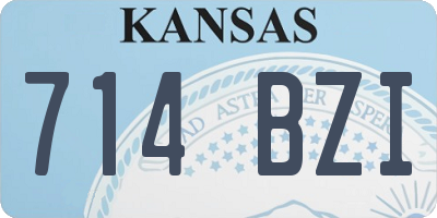 KS license plate 714BZI