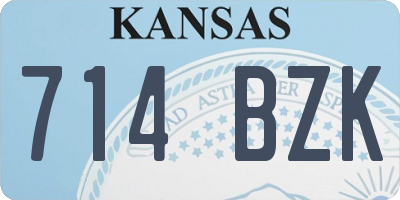 KS license plate 714BZK