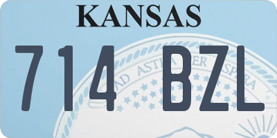 KS license plate 714BZL