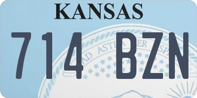 KS license plate 714BZN