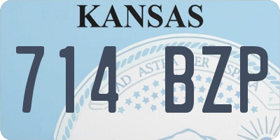 KS license plate 714BZP