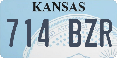 KS license plate 714BZR