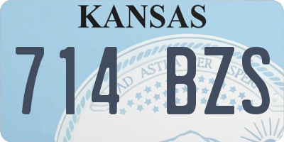KS license plate 714BZS