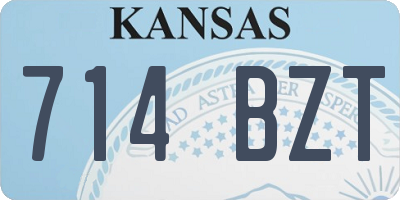 KS license plate 714BZT