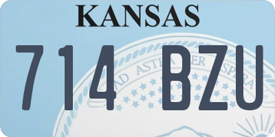 KS license plate 714BZU