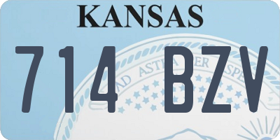 KS license plate 714BZV