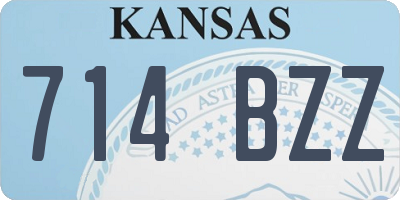 KS license plate 714BZZ
