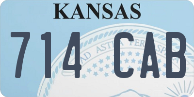 KS license plate 714CAB