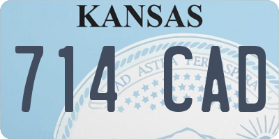 KS license plate 714CAD