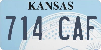 KS license plate 714CAF