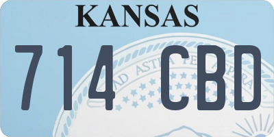 KS license plate 714CBD