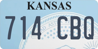 KS license plate 714CBQ