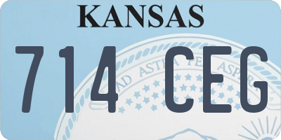 KS license plate 714CEG