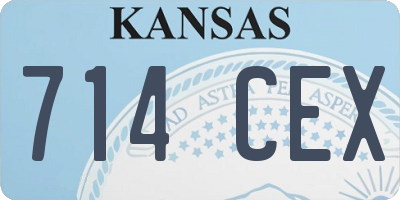 KS license plate 714CEX
