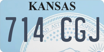 KS license plate 714CGJ