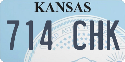 KS license plate 714CHK
