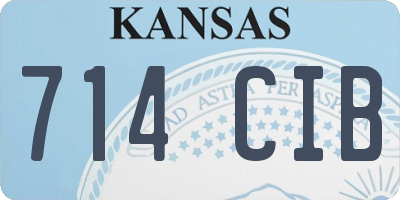 KS license plate 714CIB