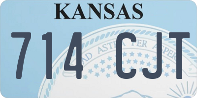 KS license plate 714CJT