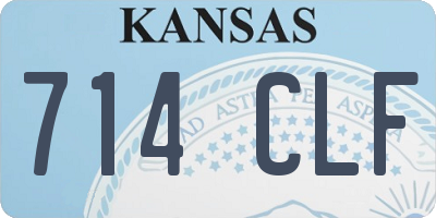 KS license plate 714CLF