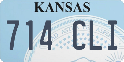 KS license plate 714CLI