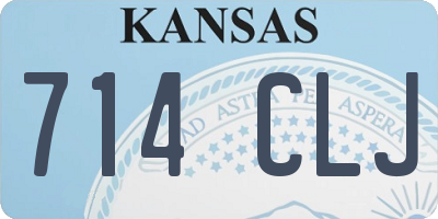 KS license plate 714CLJ