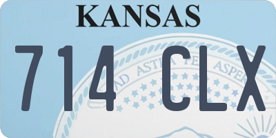 KS license plate 714CLX