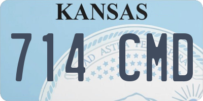 KS license plate 714CMD
