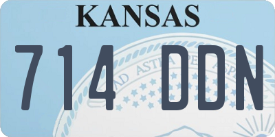 KS license plate 714DDN