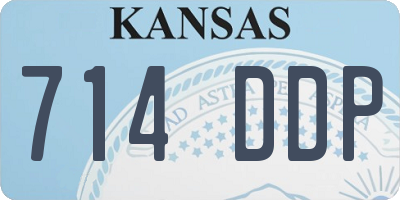 KS license plate 714DDP