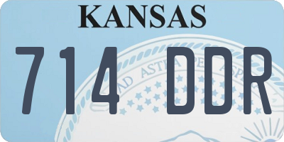 KS license plate 714DDR