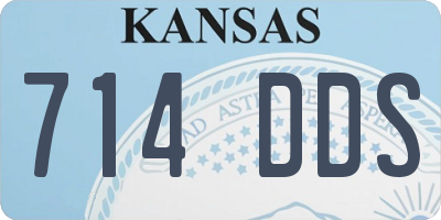 KS license plate 714DDS
