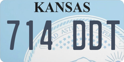 KS license plate 714DDT