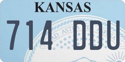 KS license plate 714DDU