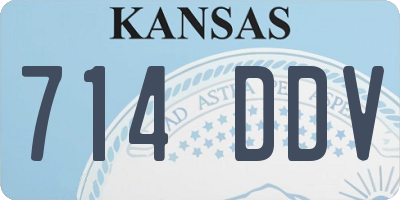 KS license plate 714DDV