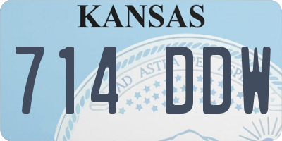 KS license plate 714DDW