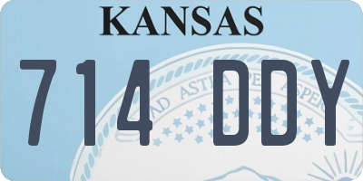 KS license plate 714DDY