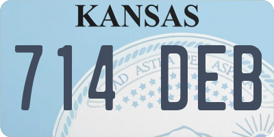 KS license plate 714DEB
