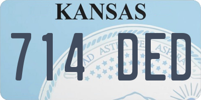 KS license plate 714DED
