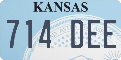KS license plate 714DEE