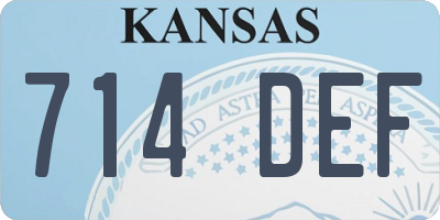 KS license plate 714DEF