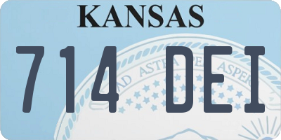 KS license plate 714DEI