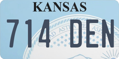 KS license plate 714DEN