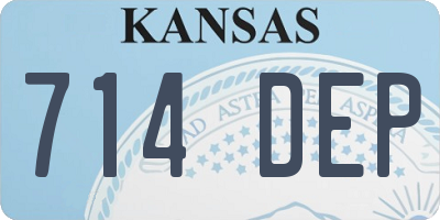 KS license plate 714DEP